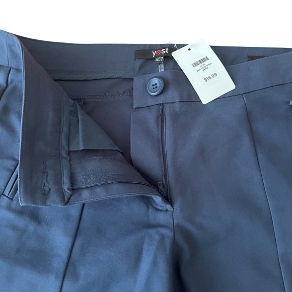 Yest Navy Blue Dress Pants Size 8 | Modern Trousers with Zip Pockets NWT - Picture 3 of 11